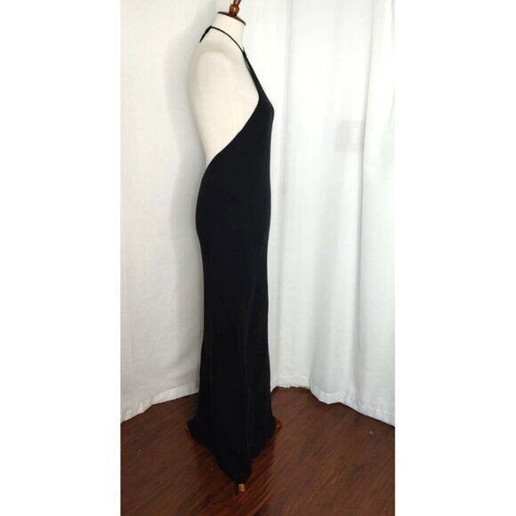 Free People Beach Dress L Black Kristy Halter Knit Sweater Midi Dress Revolve - Picture 7 of 15